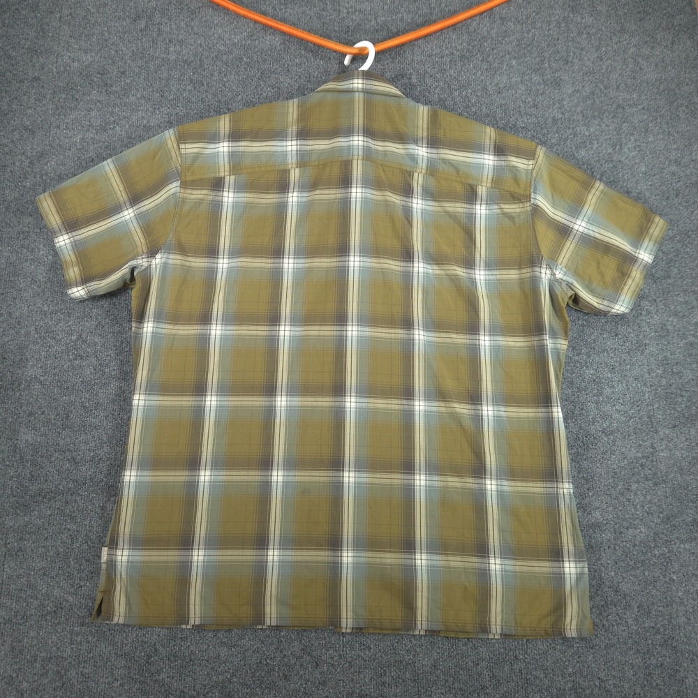 Kuhl Response Men's Shirt 2XL Olive Green Plaid Short Sleeve Button Front 7153 - Picture 7 of 11